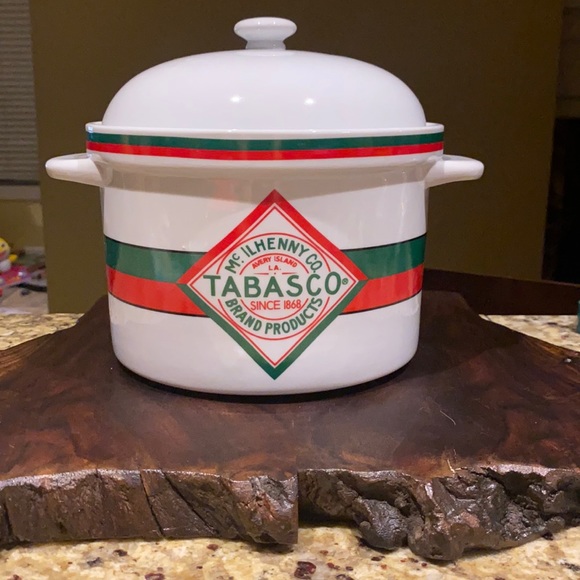 Other - Vintage Tabasco crock with lid